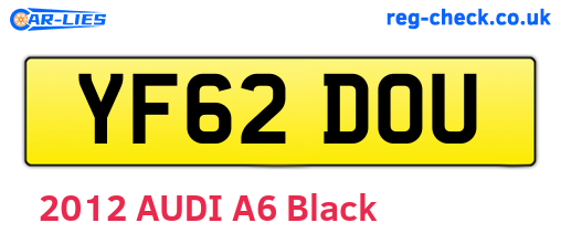 YF62DOU are the vehicle registration plates.