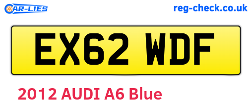EX62WDF are the vehicle registration plates.