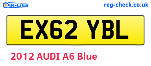 EX62YBL are the vehicle registration plates.