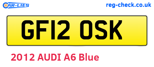 GF12OSK are the vehicle registration plates.