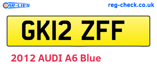 GK12ZFF are the vehicle registration plates.