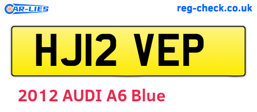 HJ12VEP are the vehicle registration plates.