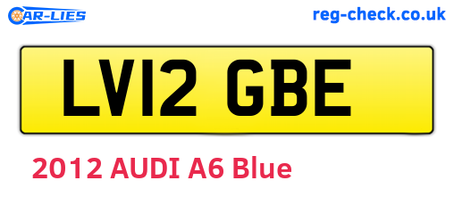 LV12GBE are the vehicle registration plates.