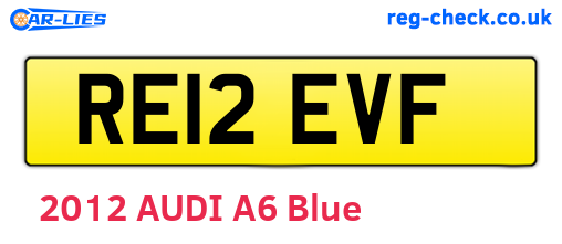 RE12EVF are the vehicle registration plates.