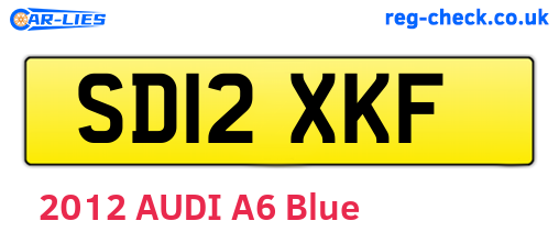 SD12XKF are the vehicle registration plates.