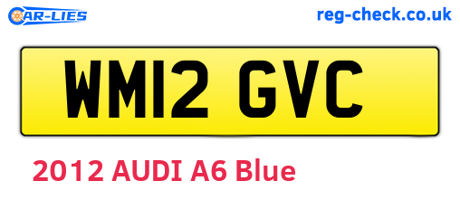 WM12GVC are the vehicle registration plates.