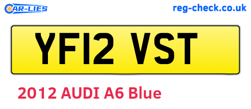 YF12VST are the vehicle registration plates.