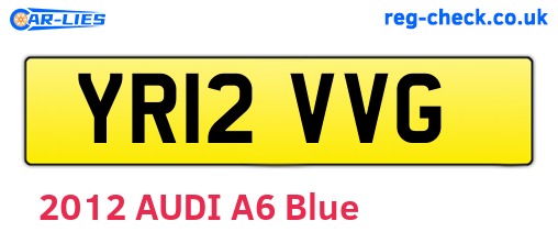 YR12VVG are the vehicle registration plates.