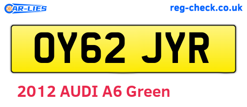 OY62JYR are the vehicle registration plates.