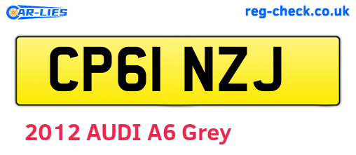CP61NZJ are the vehicle registration plates.