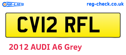 CV12RFL are the vehicle registration plates.