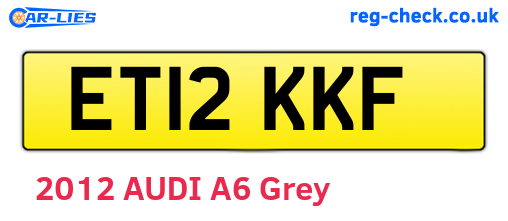 ET12KKF are the vehicle registration plates.