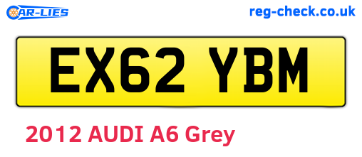 EX62YBM are the vehicle registration plates.