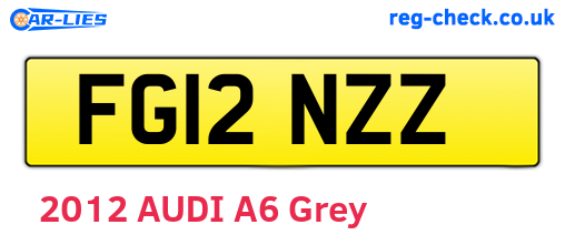 FG12NZZ are the vehicle registration plates.