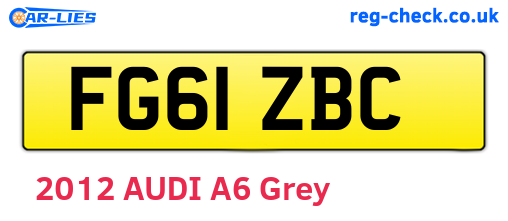 FG61ZBC are the vehicle registration plates.