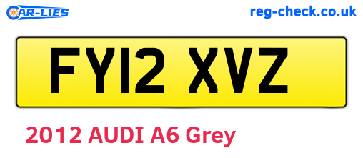 FY12XVZ are the vehicle registration plates.