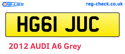 HG61JUC are the vehicle registration plates.