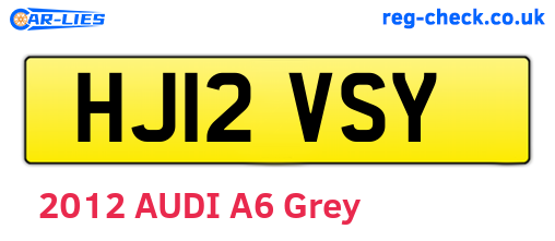 HJ12VSY are the vehicle registration plates.