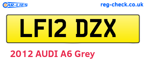 LF12DZX are the vehicle registration plates.