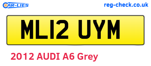 ML12UYM are the vehicle registration plates.