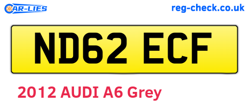 ND62ECF are the vehicle registration plates.