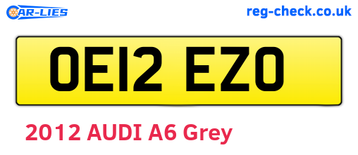 OE12EZO are the vehicle registration plates.
