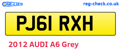 PJ61RXH are the vehicle registration plates.