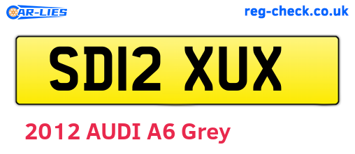 SD12XUX are the vehicle registration plates.