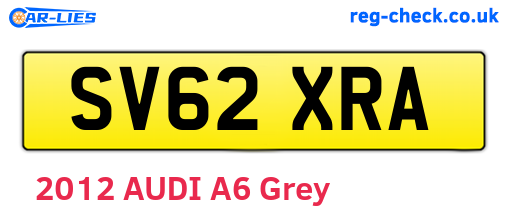 SV62XRA are the vehicle registration plates.