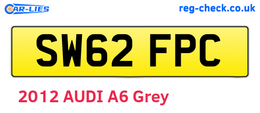 SW62FPC are the vehicle registration plates.