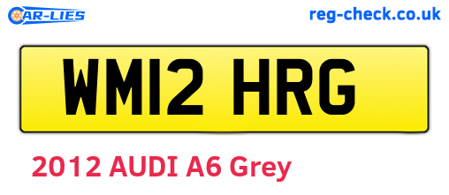 WM12HRG are the vehicle registration plates.