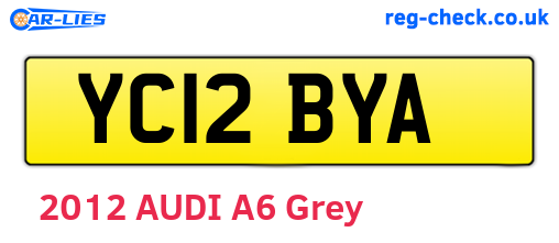 YC12BYA are the vehicle registration plates.