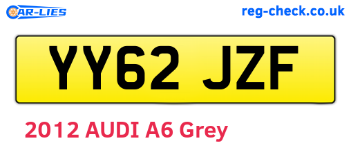 YY62JZF are the vehicle registration plates.