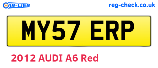 MY57ERP are the vehicle registration plates.