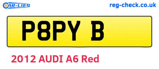 P8PYB are the vehicle registration plates.