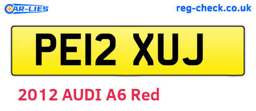 PE12XUJ are the vehicle registration plates.