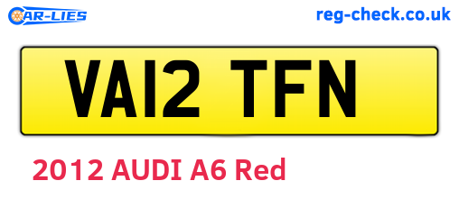 VA12TFN are the vehicle registration plates.