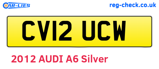 CV12UCW are the vehicle registration plates.