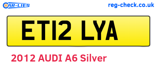 ET12LYA are the vehicle registration plates.