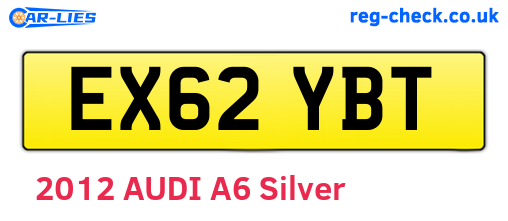 EX62YBT are the vehicle registration plates.