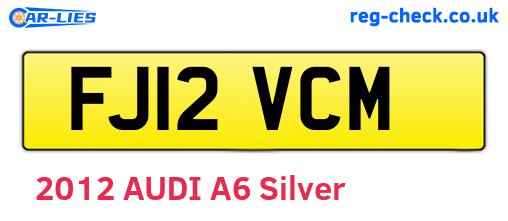 FJ12VCM are the vehicle registration plates.