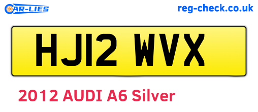 HJ12WVX are the vehicle registration plates.
