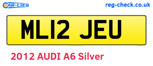 ML12JEU are the vehicle registration plates.