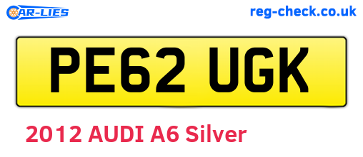 PE62UGK are the vehicle registration plates.