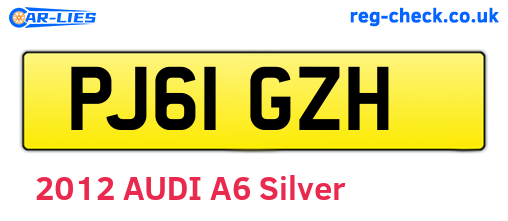 PJ61GZH are the vehicle registration plates.