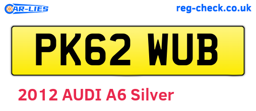 PK62WUB are the vehicle registration plates.