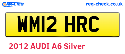 WM12HRC are the vehicle registration plates.