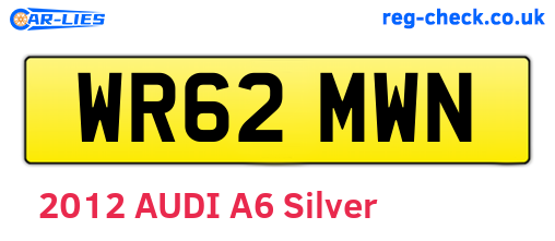 WR62MWN are the vehicle registration plates.