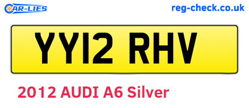 YY12RHV are the vehicle registration plates.