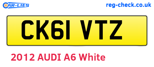 CK61VTZ are the vehicle registration plates.
